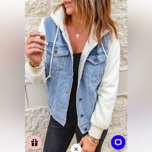 SHERPA/DENIM BOMMER JACKET